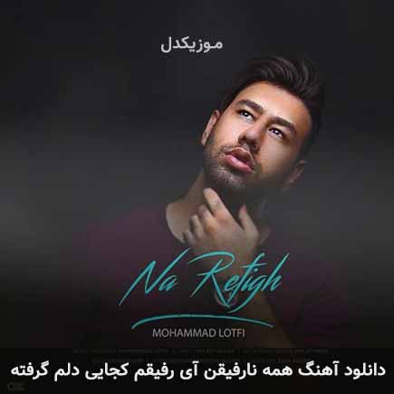 دانلود اهنگ همه نارفیقن آی رفیقم کجایی دلم گرفته محمد لطفی