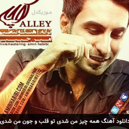 دانلود اهنگ همه چیز من شدی تو قلب و جون من شدی امین حبیبی