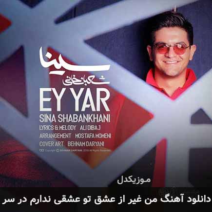دانلود اهنگ من غیر از عشق تو عشقی ندارم در سر سینا شعبانخانی